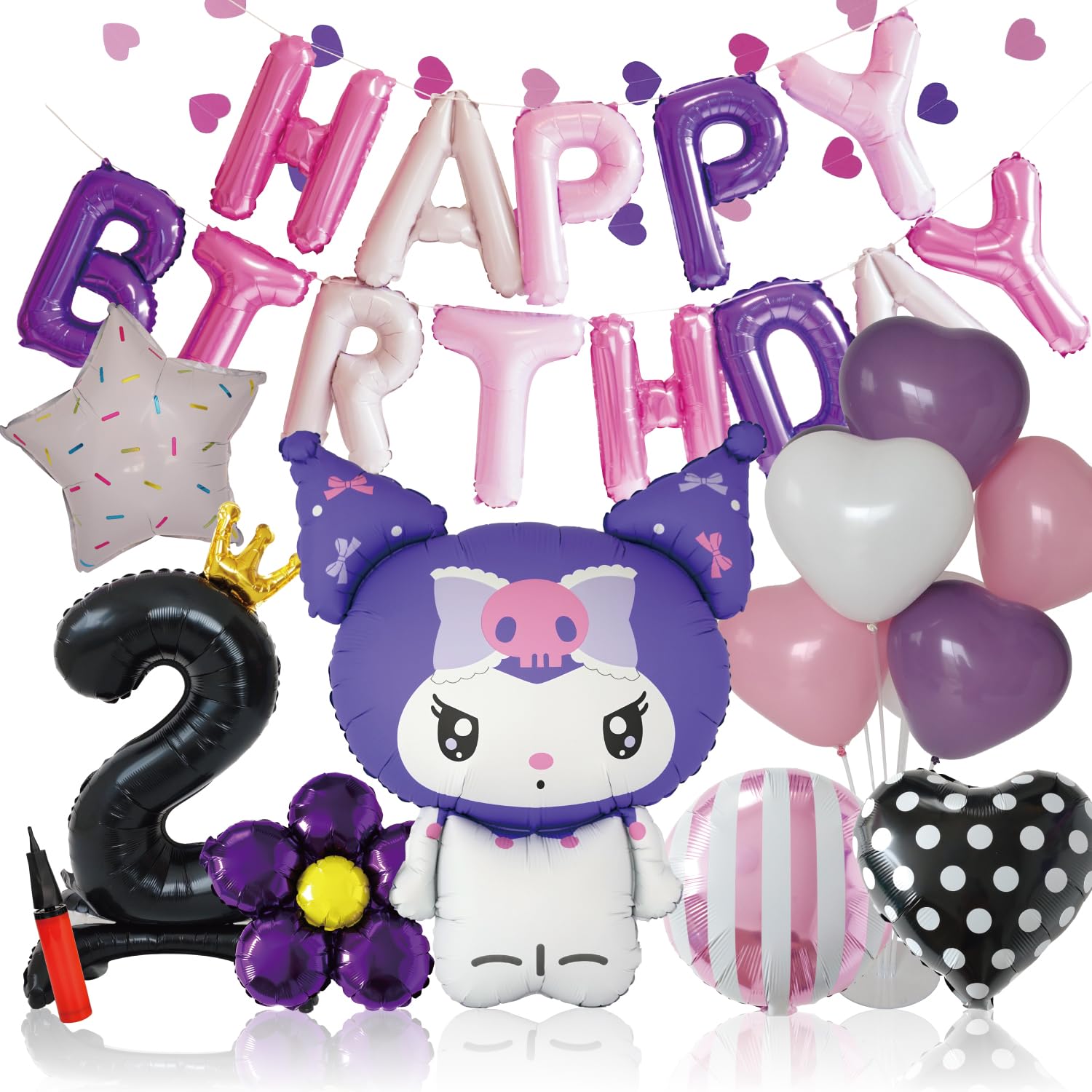 Amazon | deerzon クロミ 誕生日 バルーン 飾り付け セット